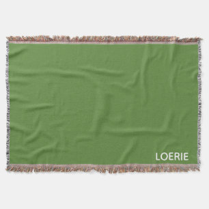 Loerie green color name throw blanket