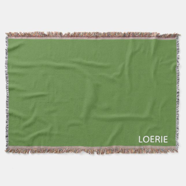 Loerie green color name throw blanket (Front)