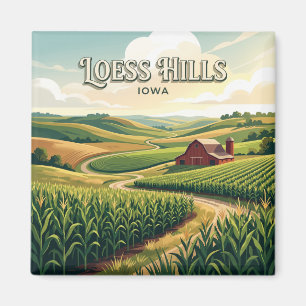 Loess Hills countryside Oakland Iowa Magnet