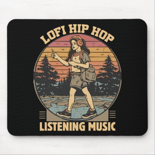 Lofi hip hop chillhop music mouse pad