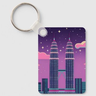 LoFi Vaporwave Retro 80s Petronas Towers Malaysia