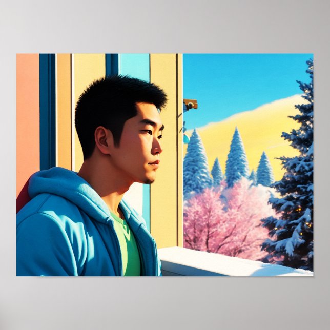 Lofi Winter Holiday Hunk 03 Poster (Front)