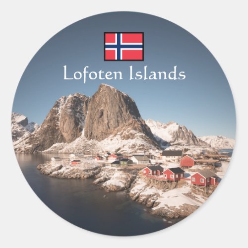 Lofoten Islands Norway Classic Round Sticker