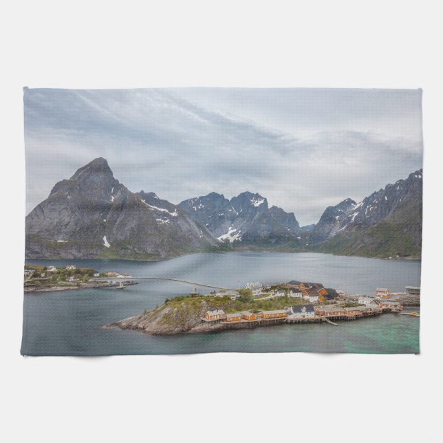 Lofoten Islands Norway Kitchen Towel (Horizontal)
