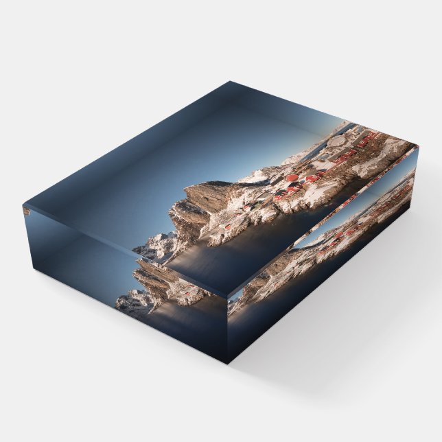 Lofoten Islands Norway Paperweight (Angled)