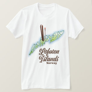 Lofoten islands, Norway ski poster. T-Shirt