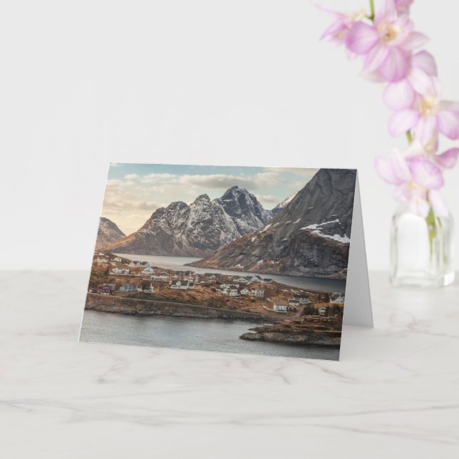 Lofoten Landscape Norway Card (Orchid)