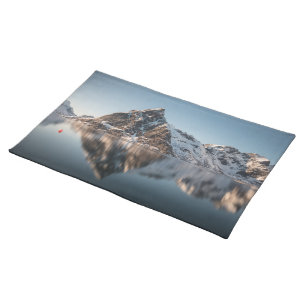 Lofoten Mountain Landscape Photo Cloth Placemat