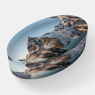 Lofoten Mountain Landscape Photo Paperweight