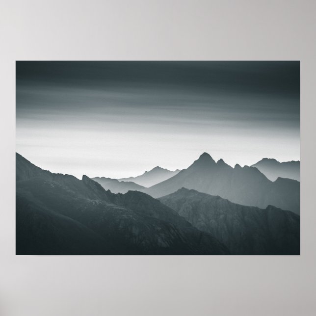 Lofoten Mountain Landscape Photo Poster (Front)