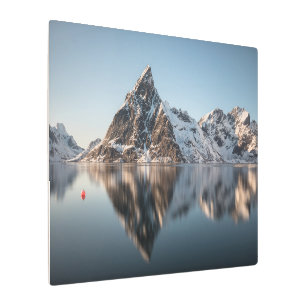 Lofoten Mountain Photo Metal Print