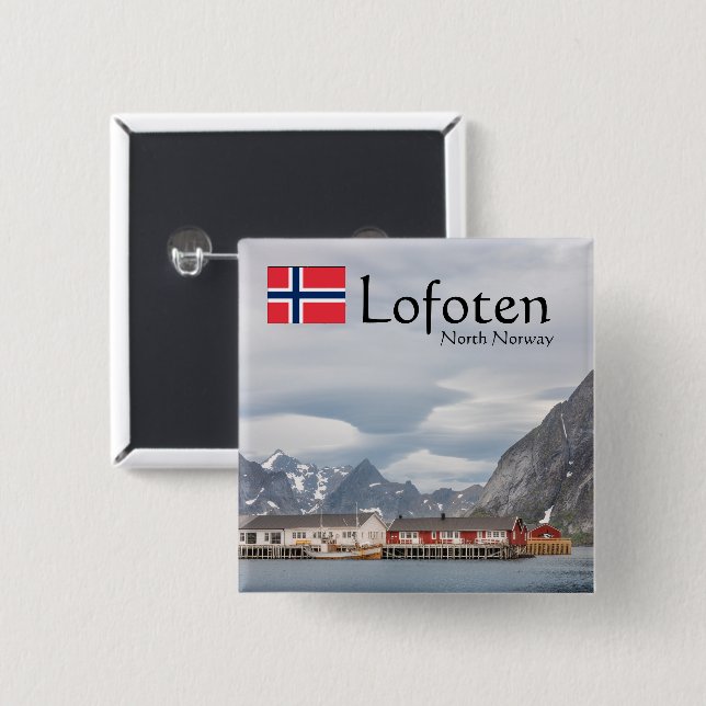 Lofoten Norway Button (Front & Back)