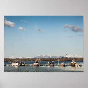 Lofoten Norway Fishing Boats Poster