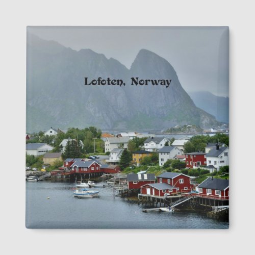 Lofoten Norway scenic landscape photograph Magnet