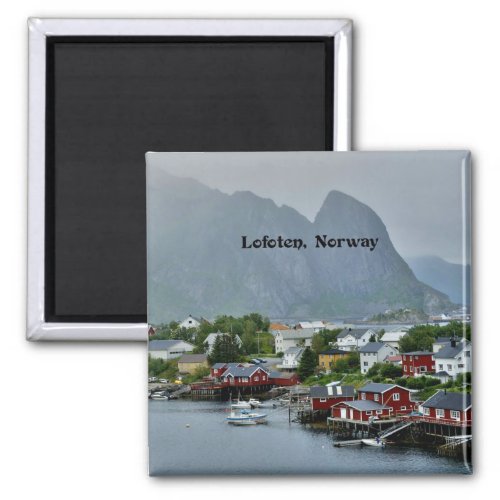 Lofoten Norway scenic landscape photograph Magnet