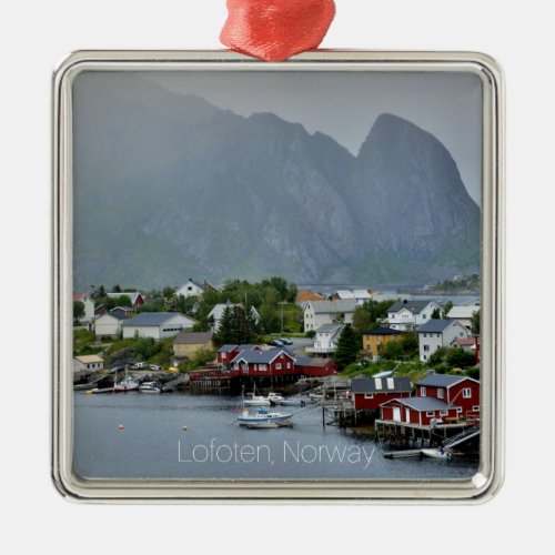 Lofoten Norway scenic photograph Metal Ornament