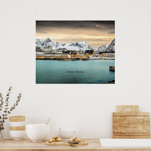 Lofoten Norway scenic photograph Poster