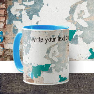Loft style old painted brick wall  mug
