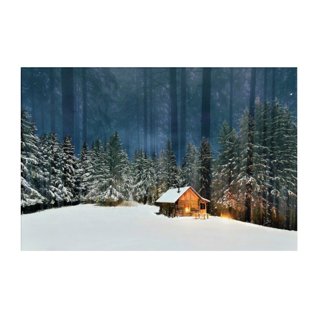 Log Cabin Acrylic Print (Front)