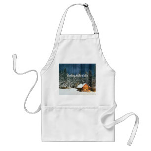 Log Cabin Adult Apron