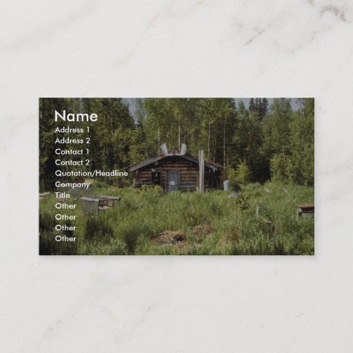 Customizable Log Cabin along the Nowitna River Business Card Templates
