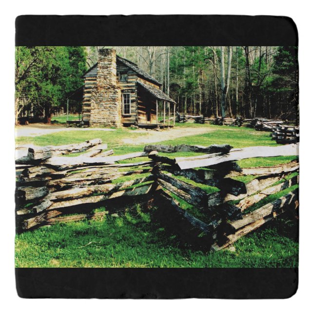 Log Cabin at Cades Cove Trivet (Front)