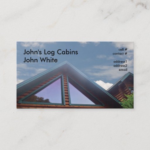 Customizable log cabin business card templates