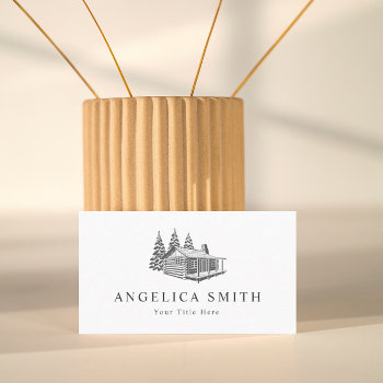 Log Cabin Business Card by istanbuldesign at Zazzle