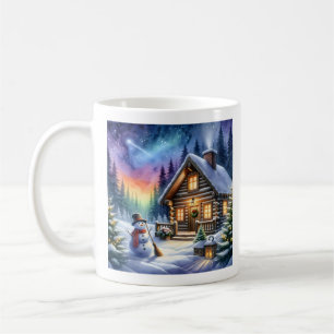 Log Cabin - Christmas Coffee Mug