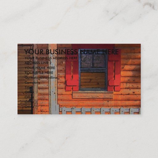 Customizable Log Cabin House Business Card