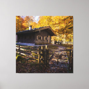 Log Cabin In The Woods Canvas Print