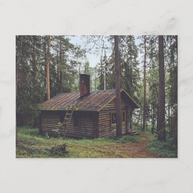 Log cabin in the woods postcards (Front)