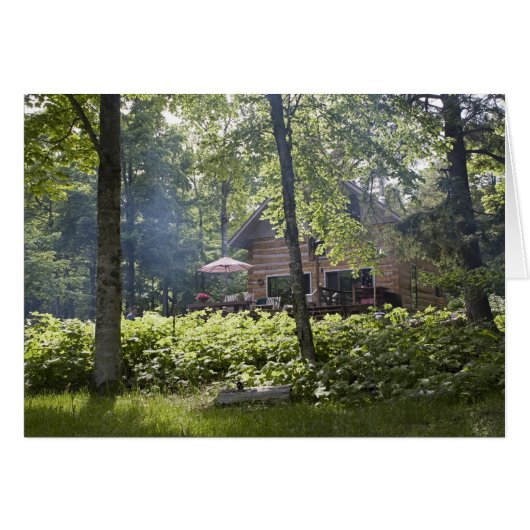Log Cabin in Woods Cards (Front Horizontal)