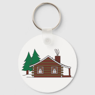 Log Cabin Keychain