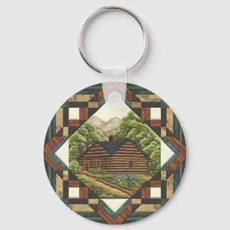 Log Cabin Keychain