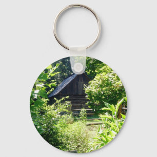 log cabin keychain