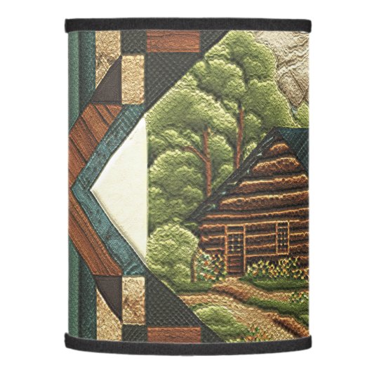 Log Cabin Lamp Shade (Left)