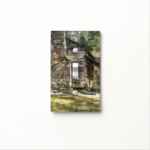 LOG CABIN LIGHT SWITCH COVER SINGLE TOGGLE