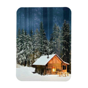 Log Cabin Magnet