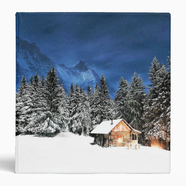 Log Cabin Mountain View 3 Ring Binder (Front)