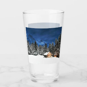 Log Cabin Mountain View Glass