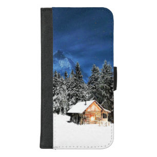 Log Cabin Mountain View iPhone 8/7 Plus Wallet Case