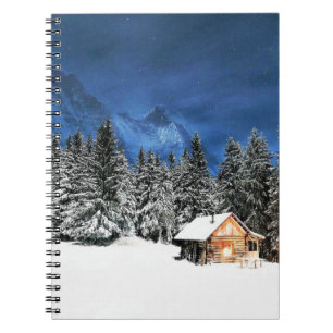 Log Cabin Mountain View Notebook