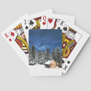 Log Cabin Mountain View Poker Cards