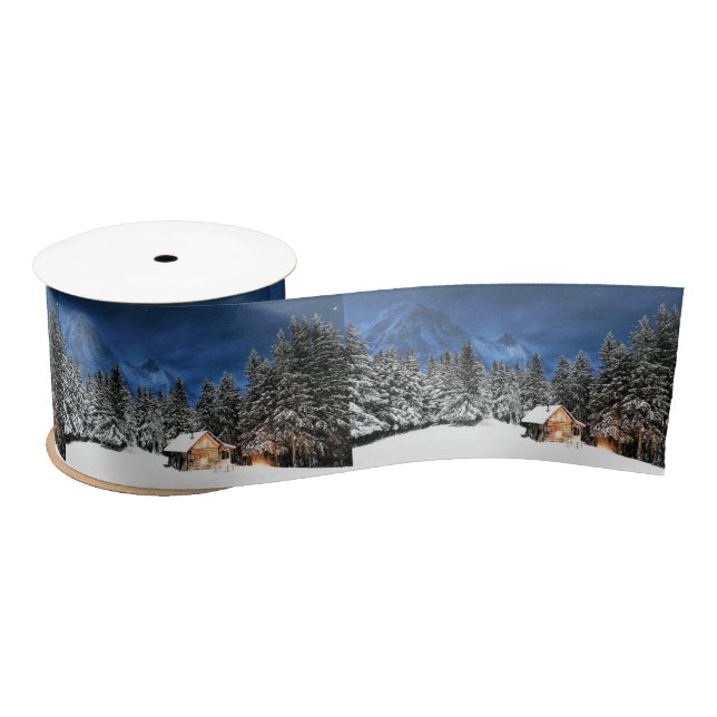 Log Cabin Mountain View Satin Ribbon (Spool)