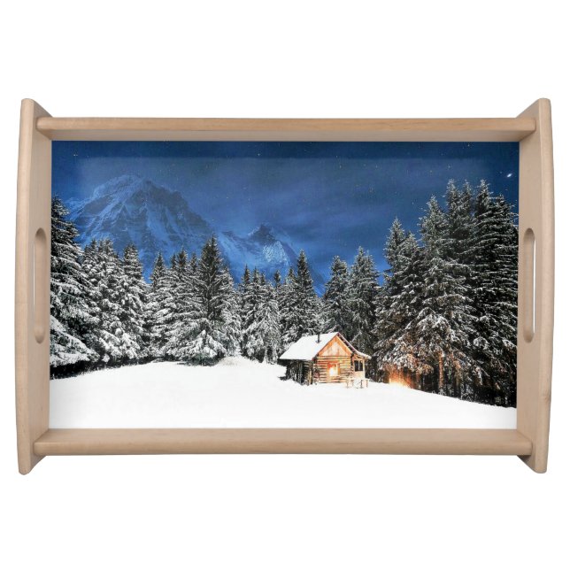 Log Cabin Mountain View Serving Tray (Front)