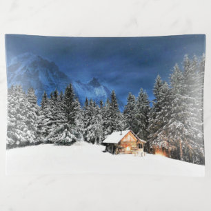 Log Cabin Mountain View Trinket Tray