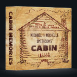 Log Cabin Personalized Faux Wood Binder<br><div class="desc">This rustic, custom cabin design has a swirled, faux wood look that gets lighter in the middle. Inside the old-fashioned cabin drawing - derived from a vintage, early 1900's advertisement - you can add your name. The word "CABIN" can also be changed to "HOME" or another short word. The design...</div>