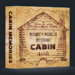 Log Cabin Personalized Faux Wood Binder<br><div class="desc">This rustic, custom cabin design has a swirled, faux wood look that gets lighter in the middle. Inside the old-fashioned cabin drawing - derived from a vintage, early 1900's advertisement - you can add your name. The word "CABIN" can also be changed to "HOME" or another short word. The design...</div>