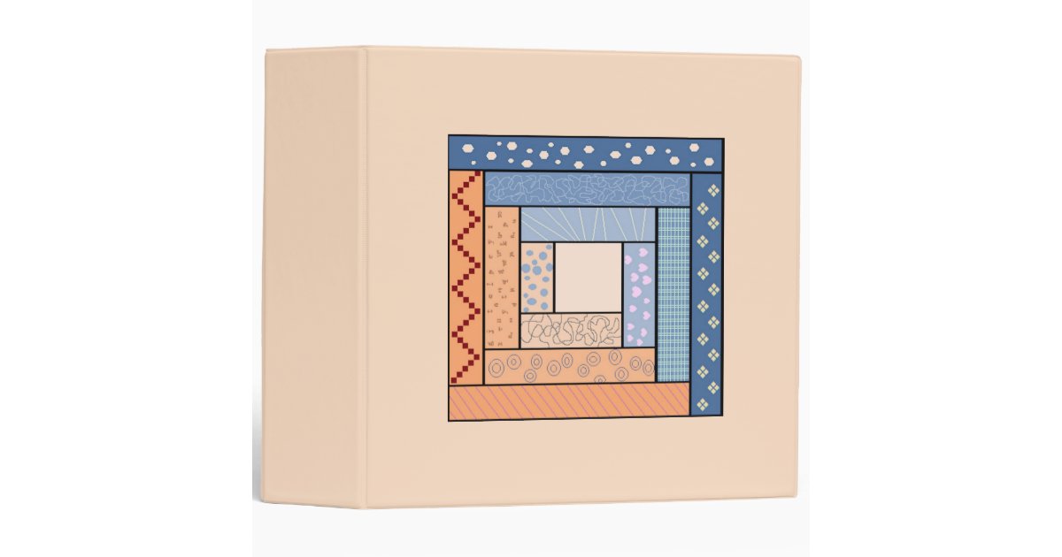 Log Cabin Quilt Designed Binder Zazzle